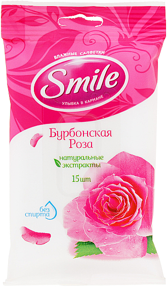 Feuchttücher Bourbon-Rose 15 St. - Smile Ukraine — Bild N1