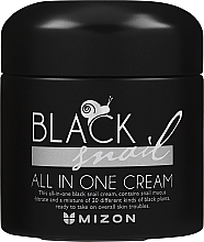 Düfte, Parfümerie und Kosmetik Feuchtigkeitsspendende, reparierende und porenverfeinernde Gesichtscreme mit schwarzem Schneckenfiltrat - Mizon Black Snail All In One Cream 