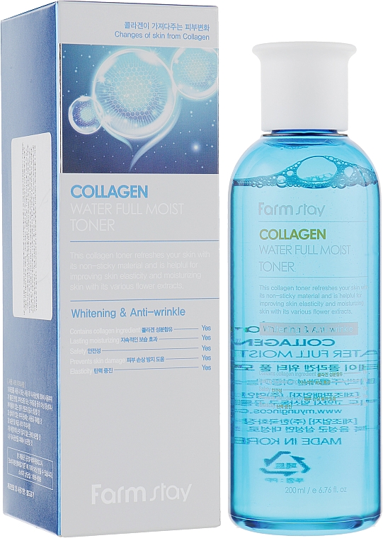 Feuchtigkeitsspendender Gesichtstoner mit Kollagen - FarmStay Collagen Water Full Moist Toner — Bild N1