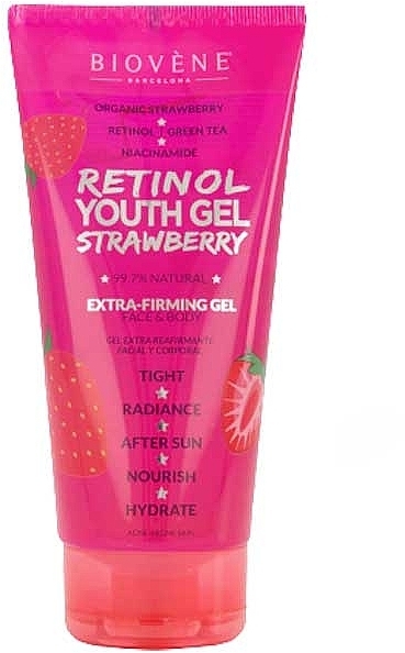Reinigungsgel für Gesicht und Körper mit Retinol - Biovene Retinol Youth Gel Strawberry — Bild N1