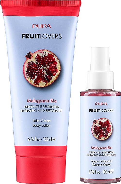 Körperpflegeset - Pupa Fruit Lovers Pomegranate (Duschmilch 200ml + Körperspray 100ml + Box) — Bild N2