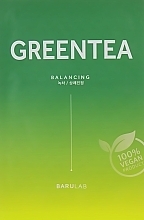 Düfte, Parfümerie und Kosmetik Feuchtigkeitsmaske mit grünem Tee  - Barulab The Clean Vegan Green Tea Mask 