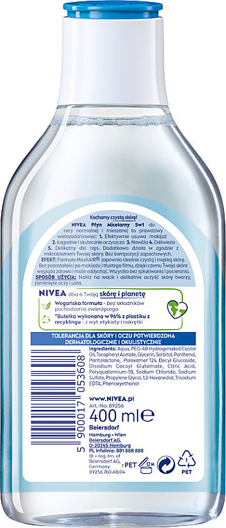 Erfrischendes Mizellenwasser 3in1 für normale und Mischhaut - NIVEA Micellar Refreshing Water — Bild N5