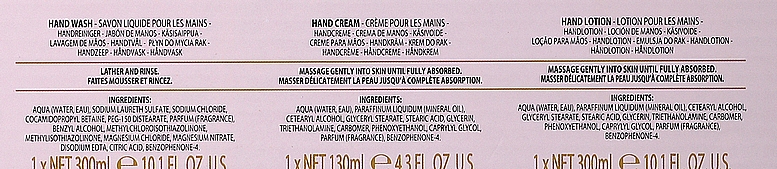 Handpflegeset - Baylis & Harding Jojoba, Vanilla & Almond Oil Hand Care Set (Handseife 300ml + Handlotion 300ml + Handcreme 130ml) — Bild N6
