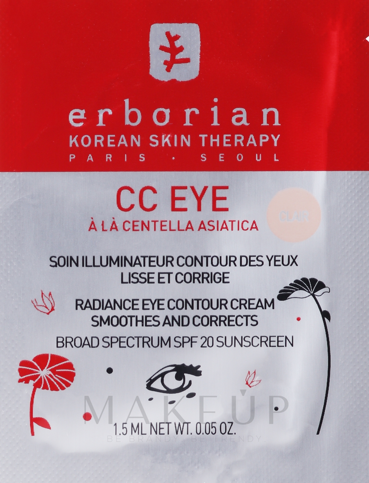 Erborian CC Eye Radiance Contour Cream SPF 20 (Probe) - CC Korrigierende Augencreme — Bild Clair