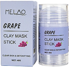 Düfte, Parfümerie und Kosmetik Reinigende und entgiftende Gesichtsmaske in Stick mit Trauben - Melao Grape Clay Mask Stick