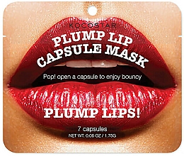 Düfte, Parfümerie und Kosmetik Serum in Kapselnform zur Vergrößerung der Lippen mit Jojobaöl und Argan - Kocostar Plump Lip Capsule Mask Pouch
