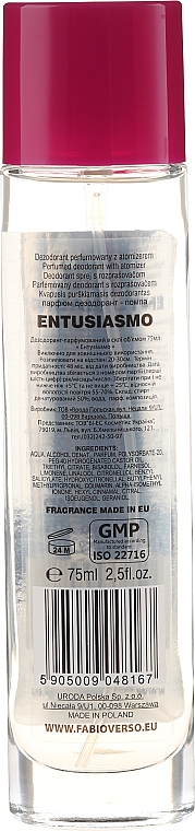 Bi-Es Fabio Verso Entusiasmo - Parfum Deodorant — Bild N2