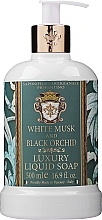 Düfte, Parfümerie und Kosmetik Natürliche Flüssigseife Weißer Moschus und schwarze Orchidee - Saponificio Artigianale Fiorentino White Musk and Black Orchid Luxury Liquid Soap