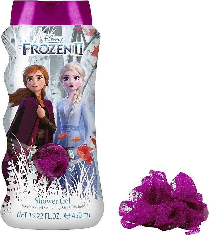 Körperpflegeset - Air-Val International Frozen Disney Frozen 2 (Duschgel 450ml + Badeschwamm) — Bild N1