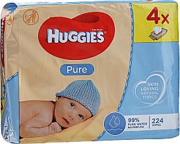 Düfte, Parfümerie und Kosmetik Feuchttücher für Babys Pure 4x56 St. - Huggies