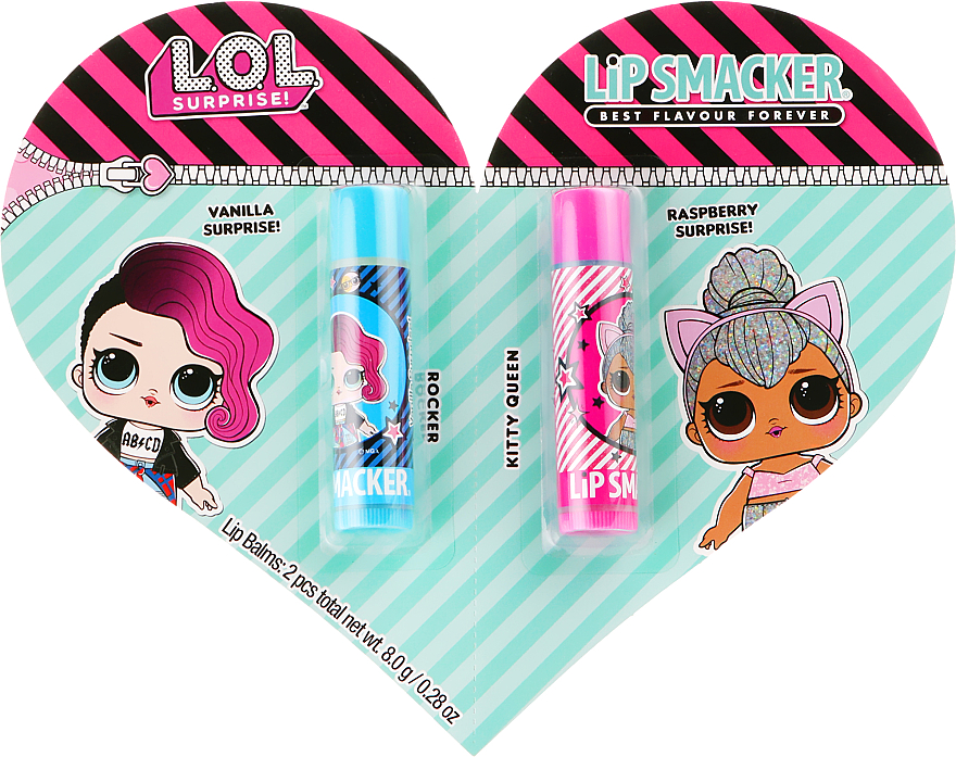 Lippenbalsam-Set - Lip Smacker L.O.L. Surprise! Rocker + Kitty Queen (Lippenbalsam 2x4g)  — Bild N1