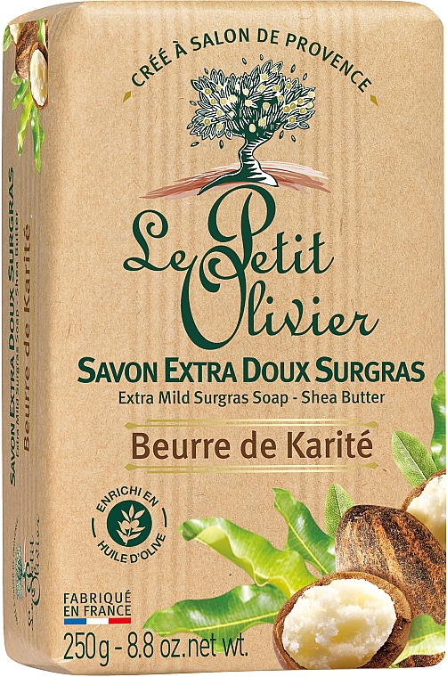 Naturseife mit Sheabutter - Le Petit Olivier Extra Mild Surgras Vegetable Soap — Bild N2