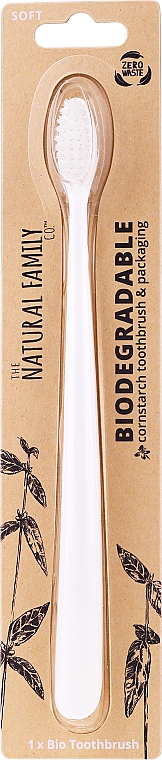 Biologisch abbaubare Zahnbürste weich weiß - The Natural Family Co Biodegradable Toothbrush — Bild N1