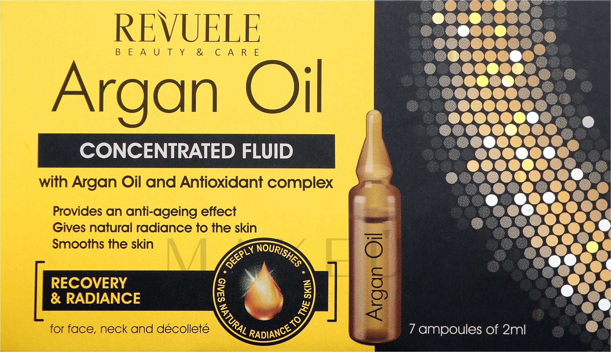 Beruhigendes Anti-Aging Gesichtsfluid mit Arganöl und Antioxidanten - Revuele Argan Oil Ampoules Concentrated Fluid — Bild 7 x 2 ml