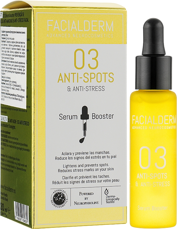 Gesichts-Booster-Serum gegen Pigmentflecken - Facialderm 03 Anti-Spots And Anti-Stress Serum Booster — Bild N2