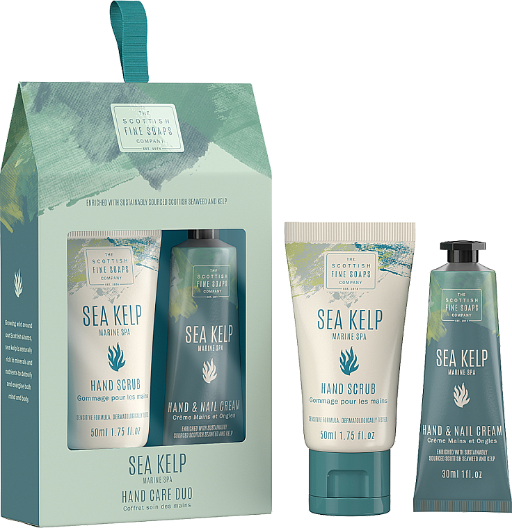 Handpflegeset - Scottish Fine Soaps Sea Kelp Marine Spa Hand Care Duo (Handpeeling 50ml + Handcreme 30ml) — Bild N1