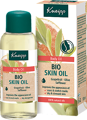 Feuchtigkeitsspendendes und pflegendes Körperöl bei Narben und Dehnungsstreifen mit Grapefruit- und Olivenöl - Kneipp Bio Skin Oil — Bild N1