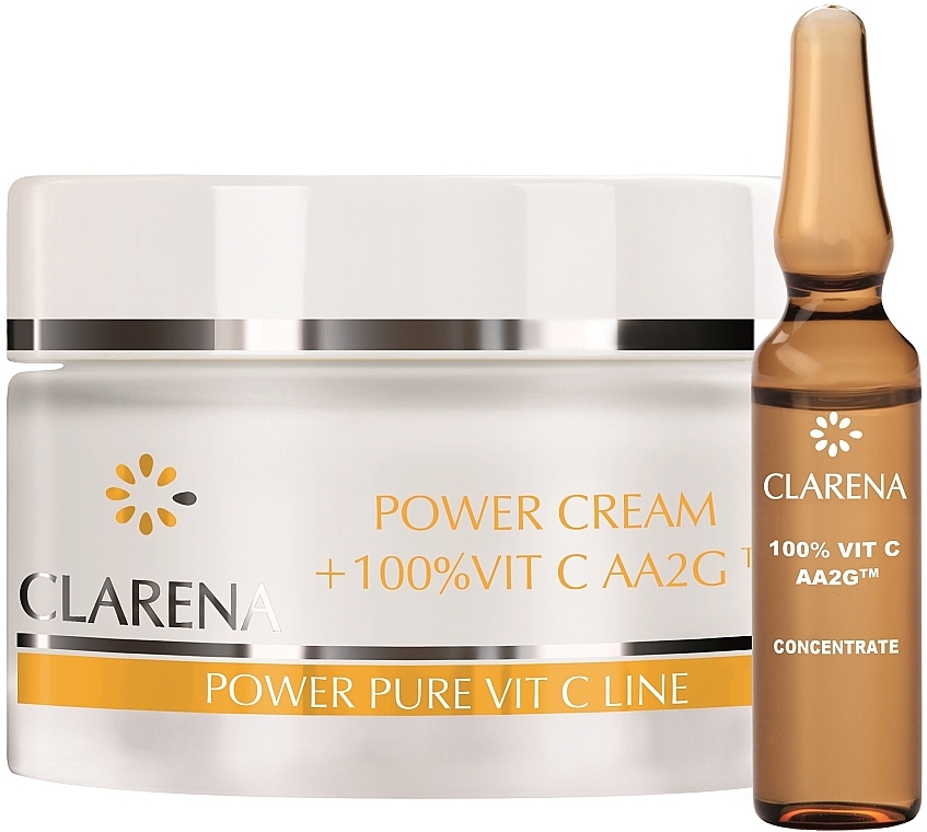 Gesichtscreme mit 100% Vitamin C und Seidenextrakt - Clarena Power Cream 100% Vit C Aa2g — Bild N1