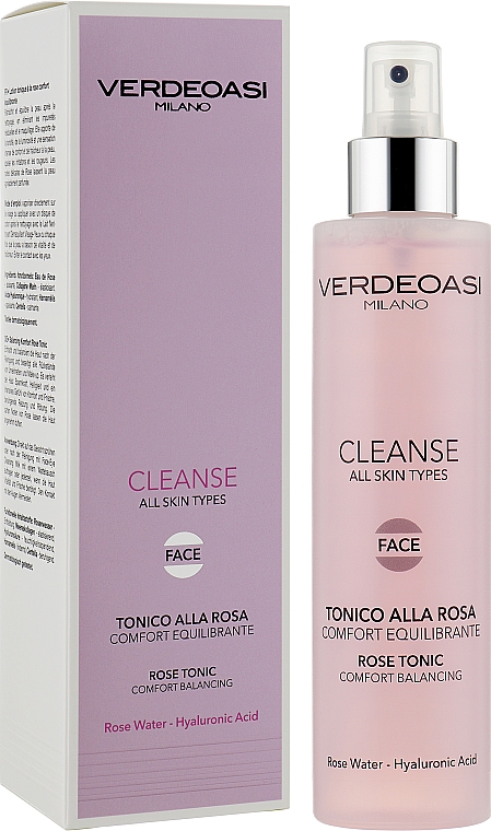 Ausgleichendes Gesichtstonikum mit Rosenwasser und Hyaluronsäure - Verdeoasi Cleanse Rose Tonic Comfort Balancing — Bild N2