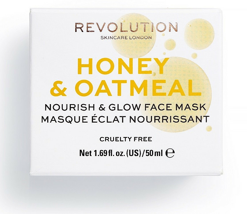 Pflegende Gesichtsmaske mit Honig und Haferflocken - Makeup Revolution Honey & Oatmeal Nourish & Glow Face Mask — Bild N2