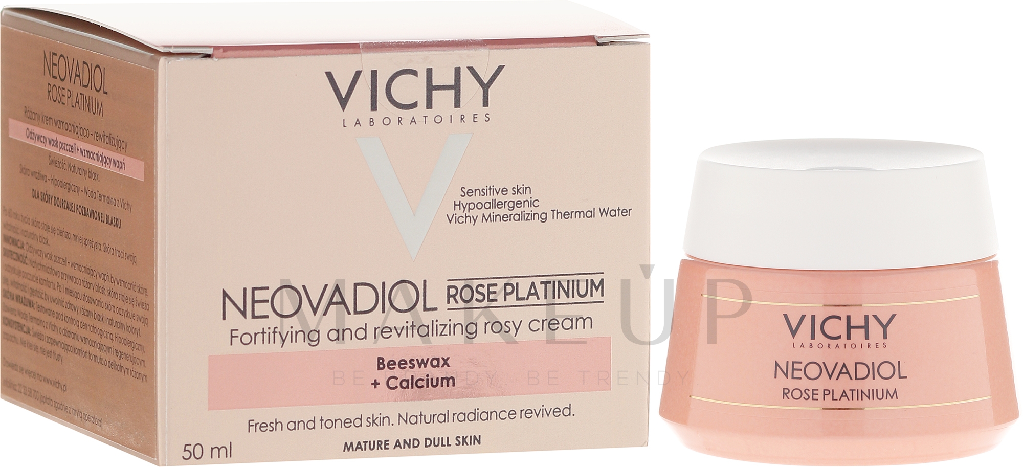Intensive feuchtigkeitsspendende Gesichtscreme - Vichy Neovadiol Rose Platinum Cream — Bild 50 ml
