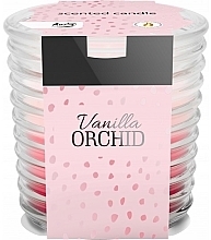 Duftkerze in einem gerippten Glas Vanilleorchidee - Bispol Scented Candle Vanilla Orchid — Bild N1