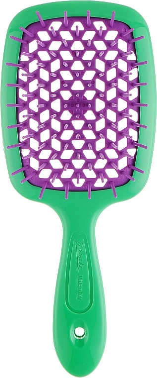 Haarbürste limette-fuchsia - Janeke Superbrush With Soft Moulded Tips — Bild N1