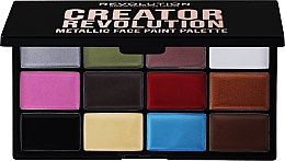 Schminkpalette für das Gesicht mit 6 Metallic-Farben - Revolution Creator Revolution Metallic Face Paint Palette — Bild N1