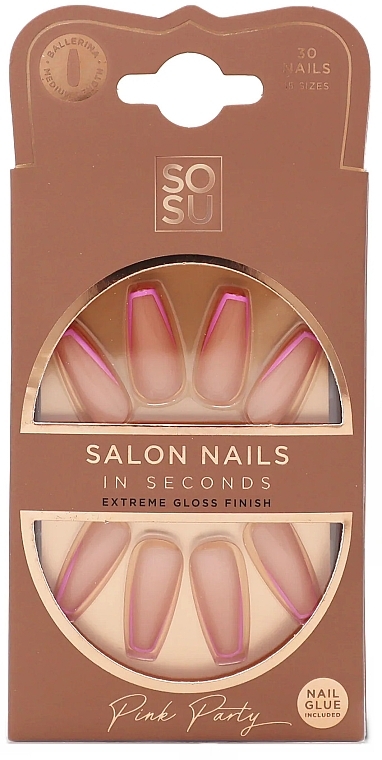 Falsche Nägel - Sosu by SJ Salon Nails In Seconds Pink Party — Bild N1