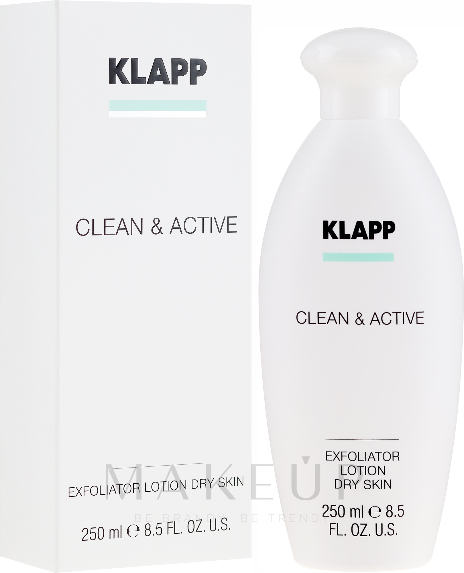 Erfrischendes und kühlendes Gesichtswasser für trockene und Mischhaut - Klapp Clean & Active Exfoliator Dry Skin — Bild 250 ml