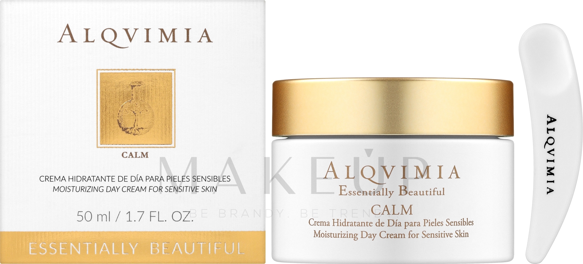 Beruhigende Tagescreme für empfindliche Haut - Alqvimia Essentially Beautiful Calm Moisturizing Day Cream — Bild 50 ml