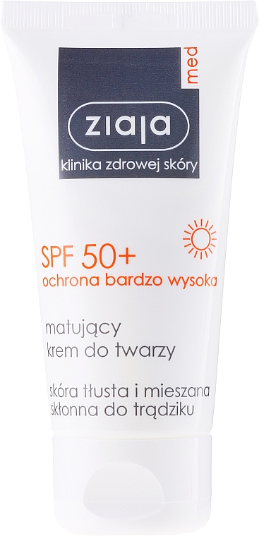 Mattierende Tagescreme für fettige und Mischhaut SPF 50+ - Ziaja Med Matting Cream Oily And Combination Spf 50 — Bild N5