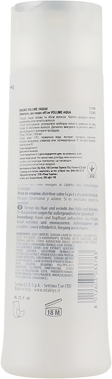 Volumen-Shampoo für feines Haar - Vitality's Intensive Aqua Volumising Shampoo — Bild N2