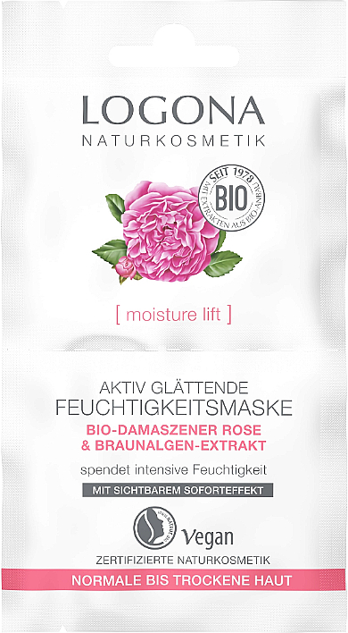 Feuchtigkeitsmaske mit Damaszener Rose - Logona Moisture Lift Active Smoothing Moisture Mask — Bild N1