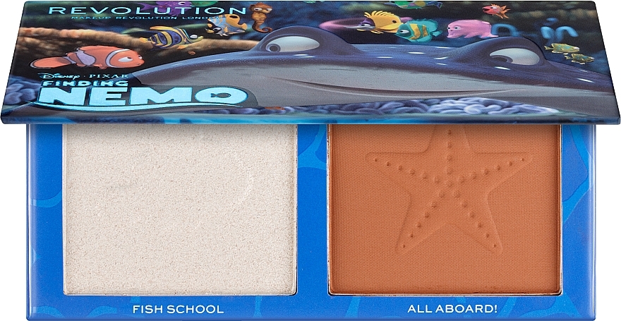 Gesichtskonturierungspalette - Makeup Revolution Disney & Pixar’s Finding Nemo Wake Up Bronzer And Highlighter Palette — Bild N1