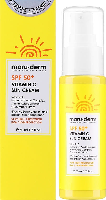 Sonnenschutzcreme für das Gesicht mit Vitamin C  - Maruderm Cosmetics Vitamin C Sun Cream SPF 50  — Bild N2