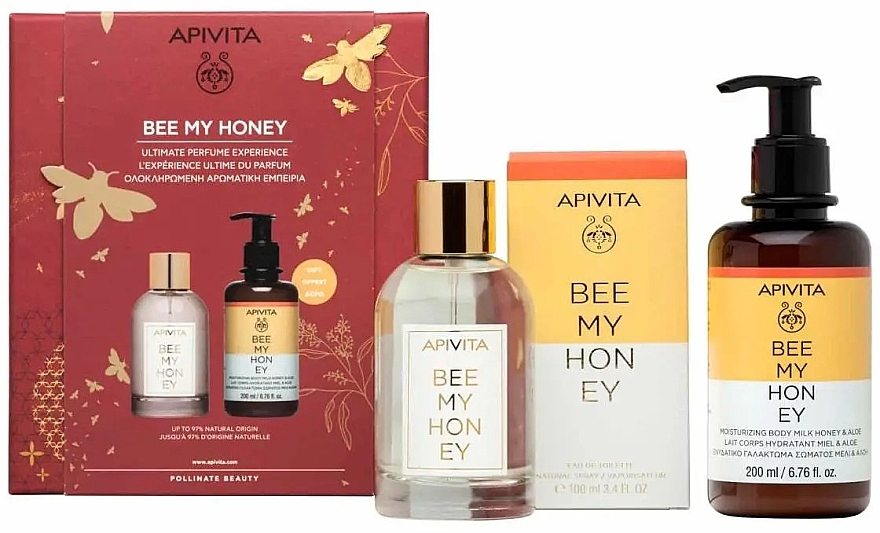 Apivita Bee My Honey - Duftset (Eau de Toilette 100ml + Körpermilch 200ml)  — Bild N1