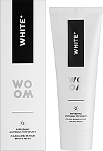 Intensiv aufhellende und reinigende Zahnpasta - Woom White+ Effective Whitening Toothpaste — Bild N2