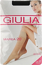 Düfte, Parfümerie und Kosmetik Kniestrümpfe mit elastischem Top-Comfort-Gummi Marea Gambaletto 20 Den, nero - Giulia