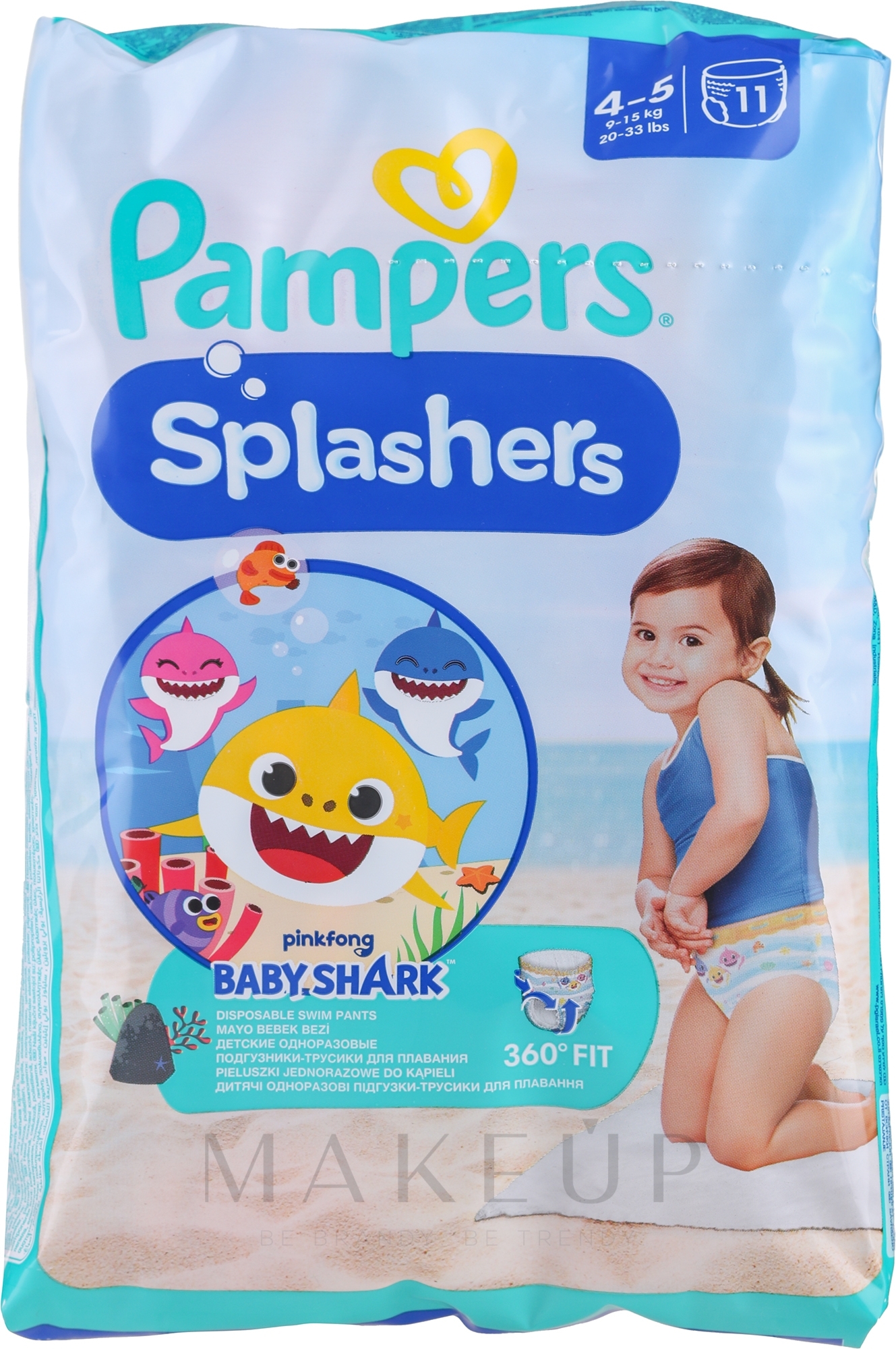 Einweg Schwimmwindeln Größe 4-5 (9-15 kg) 11 St. - Pampers Splashers — Bild 11 St.