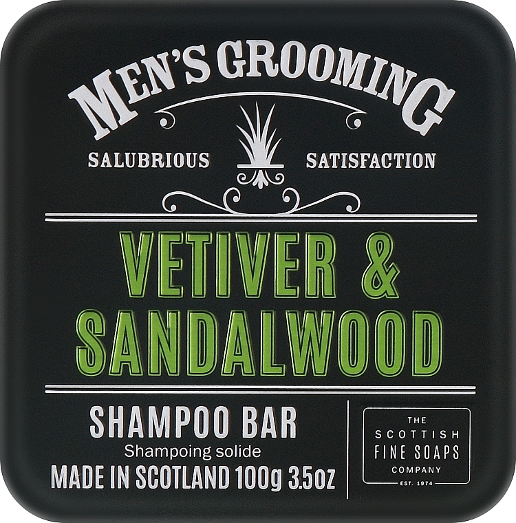 Stärkendes und glättendes festes Shampoo mit Hanfsamenöl und Weizenprotein - Scottish Fine Soaps Mens Grooming Vetiver & Sandalwood Shampoo Bar — Bild N1
