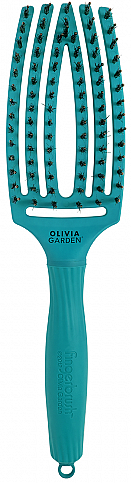 Haarbürste gebogen - Olivia Garden Fingerbrush Tropical Ocean — Bild N1