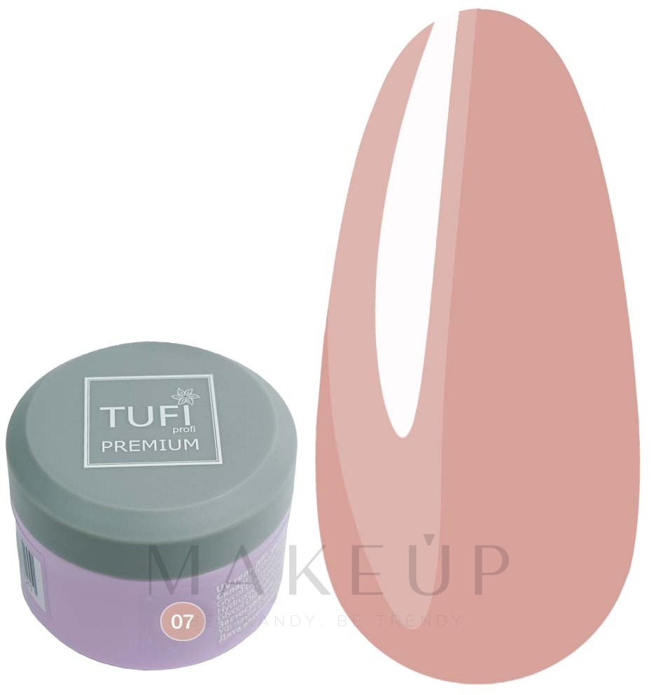 Gel zur Nagelverlängerung - Tufi Profi Premium UV Gel 07 Cover Dark — Bild 5 g