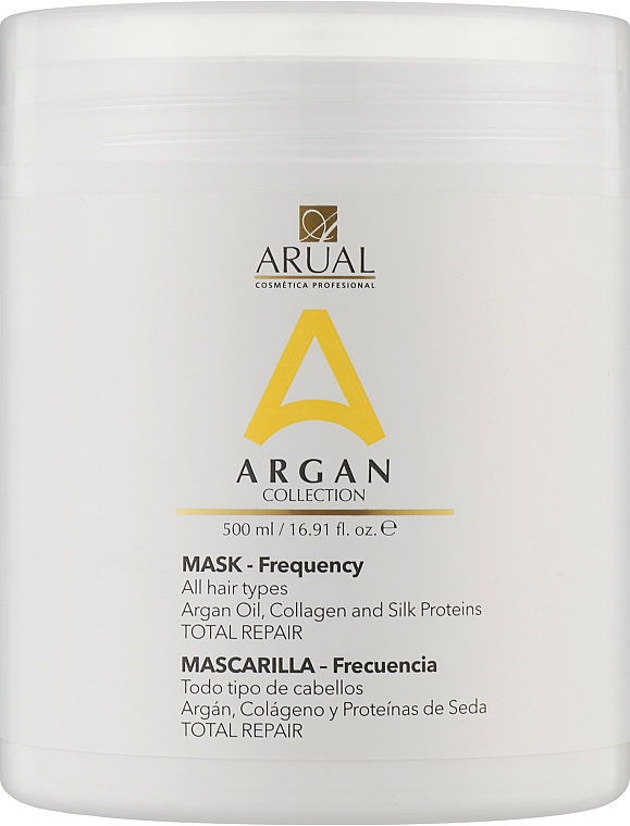 Feuchtigkeitsspendende und pflegende Haarmaske mit Arganöl und Kollagen - Arual Argan Collection Frequency Mask — Bild N3