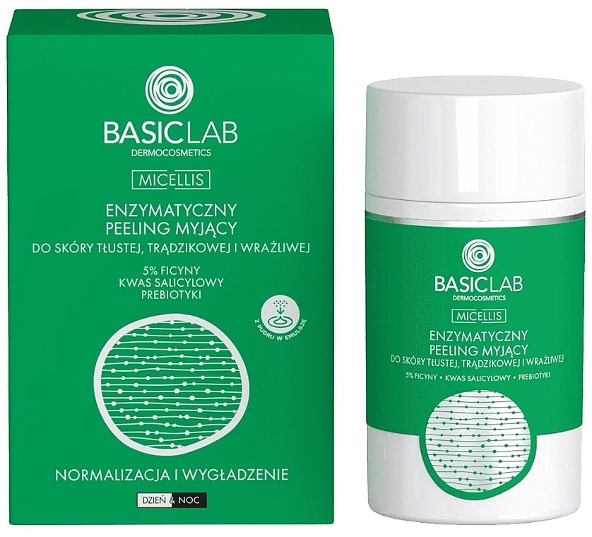 Enzympeeling für fettige, zu Akne neigende und empfindliche Haut - BasicLab Dermocosmetics Micellis — Bild N1