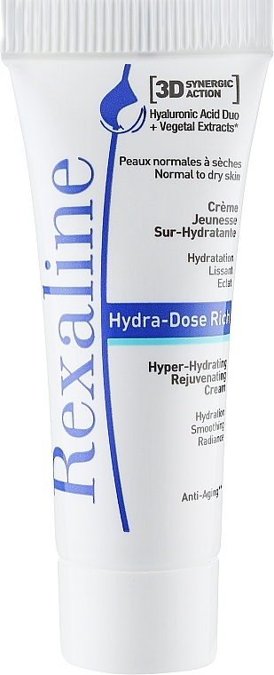 GESCHENK! Super feuchtigkeitsspendende und angereicherte Gesichtscreme - Rexaline Hydra 3D Hydra-Dose Rich Cream (Mini)  — Bild N1