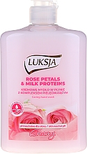 Düfte, Parfümerie und Kosmetik Cremige Flüssigseife mit Rosenblättern und Milchproteinen - Luksja Creamy Rose Petal & Milk Proteins
