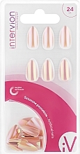 Düfte, Parfümerie und Kosmetik Set für künstliche Nägel Stilletto Light Pink Holo - Inter-Vion Artifical Nails
