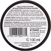 Modellierende Haarpasta mit Matt-Effekt - Tenex Stile Unico Pasta — Bild N3